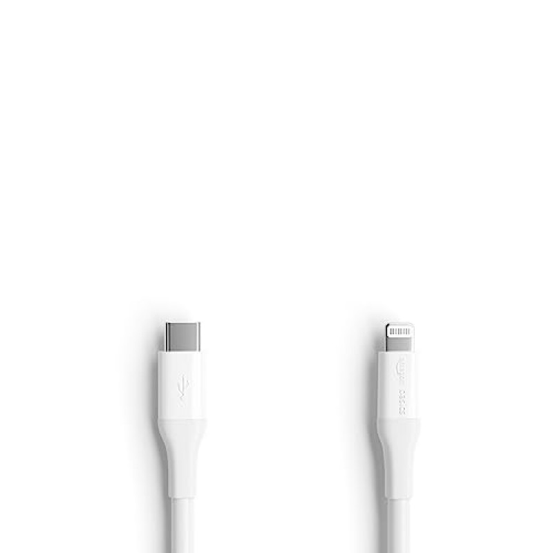 iPhone용 Amazon Basics Lightning-USB-C 케이블, 10피트, 흰색