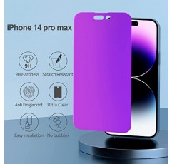 iPhone 14 Pro Max와 호환되는 PDDKISS 개인 정보 보호 화면 보호기 6.7인치 디스플레이, 그라데이션 다채로운 안티 스파이 안티 블루 라이트 HD 화면 보호기 강화 유리 쉬운 설치