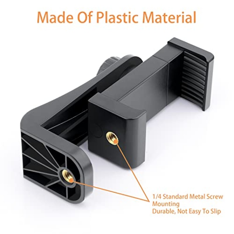 휴대폰 삼각대 마운트 어댑터, 스마트폰 리모컨, 휴대폰 홀더 마운트 헤드 표준 나사, 수직 수평 삼각대 휴대폰 마운트 회전, Ｗ무선 카메라 리모컨 대부분의 휴대폰과 호환 가능
