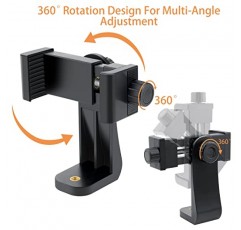 휴대폰 삼각대 마운트 어댑터, 스마트폰 리모컨, 휴대폰 홀더 마운트 헤드 표준 나사, 수직 수평 삼각대 휴대폰 마운트 회전, Ｗ무선 카메라 리모컨 대부분의 휴대폰과 호환 가능