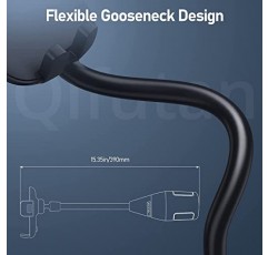 컵 홀더 휴대폰 거치대 [확장형 베이스 & 조절 가능한 구즈넥] 차량용 휴대폰 홀더 거치대 긴 목 휴대폰 홀더 iPhone용 자동차 거치대 iPhone,Samsung,LG에 적합한 자동차 거치대 친화적인 차량용 거치대