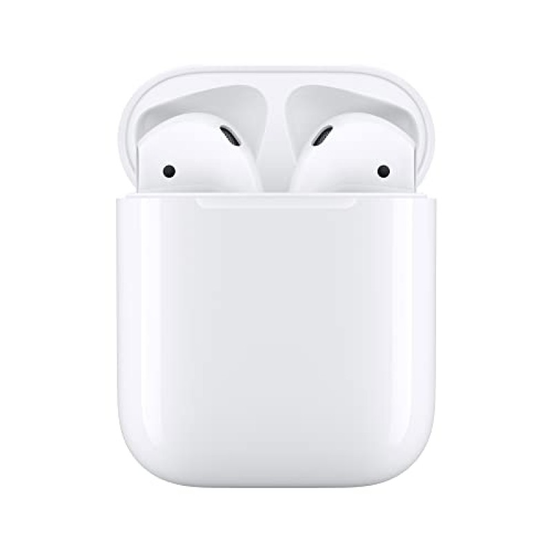 Apple AirPods(2세대) 무선 이어버드(Lightning 충전 케이스 포함). 24시간 이상의 배터리 수명, 손쉬운 설정. iPhone용 블루투스 헤드폰