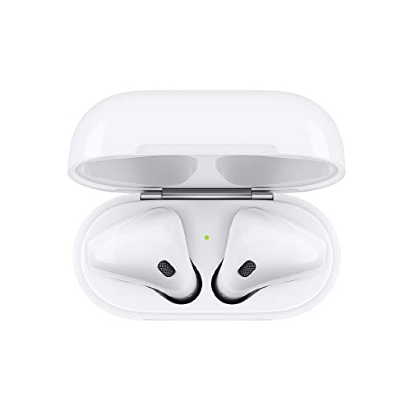 Apple AirPods(2세대) 무선 이어버드(Lightning 충전 케이스 포함). 24시간 이상의 배터리 수명, 손쉬운 설정. iPhone용 블루투스 헤드폰