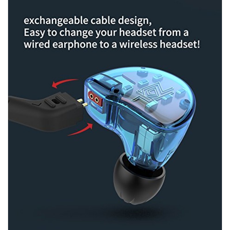 Kinboofi KZ ZS10 이어버드 헤드폰, 이어 모니터 하이브리드 4 평형 전기자 및 MP3 플레이어용 분리형 2핀 케이블이 있는 다이내믹 드라이버 이어폰 1개, Android 스마트 장치(마이크 포함, 검은색)…