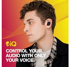 Skullcandy Grind 인이어 무선 이어버드, 40시간 배터리, Skull-iQ, Alexa 지원, 마이크, iPhone Android 및 Bluetooth 장치와 작동 - 트루 블랙