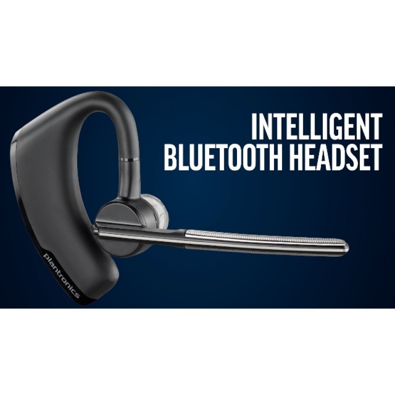 Poly Voyager Legend 무선 헤드셋(Plantronics) - 소음 제거 마이크가 포함된 단일 이어 Bluetooth - 음성 제어 - 음소거 및 볼륨 버튼 - 인체공학적 디자인 - Bluetooth를 통해 모바일/태블릿에 연결 -FFP