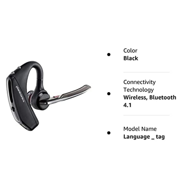 Plantronics Voyager 5220 소음 차단 Bluetooth 헤드셋