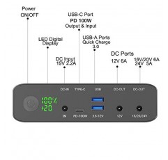 Volessence 휴대용 충전기 64000mAh, PD 100W USB C 대용량 전원 은행, MacBook Pro/Air, XPS, Galaxy, Switch 등을 위한 PD3.0 고속 충전 전화 노트북 충전기 배터리 팩