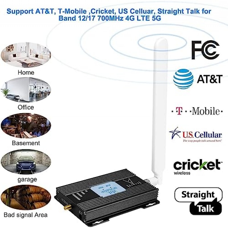 AT&T 휴대폰 신호 부스터 AT&T 신호 부스터 T 모바일 ATT 셀 신호 부스터 AT&T 부스터 5G 4G LTE 대역 12/17 AT&T 휴대폰 부스터 ATT 셀 부스터 AT&T 셀룰러 부스터 ATT 확장기 홈