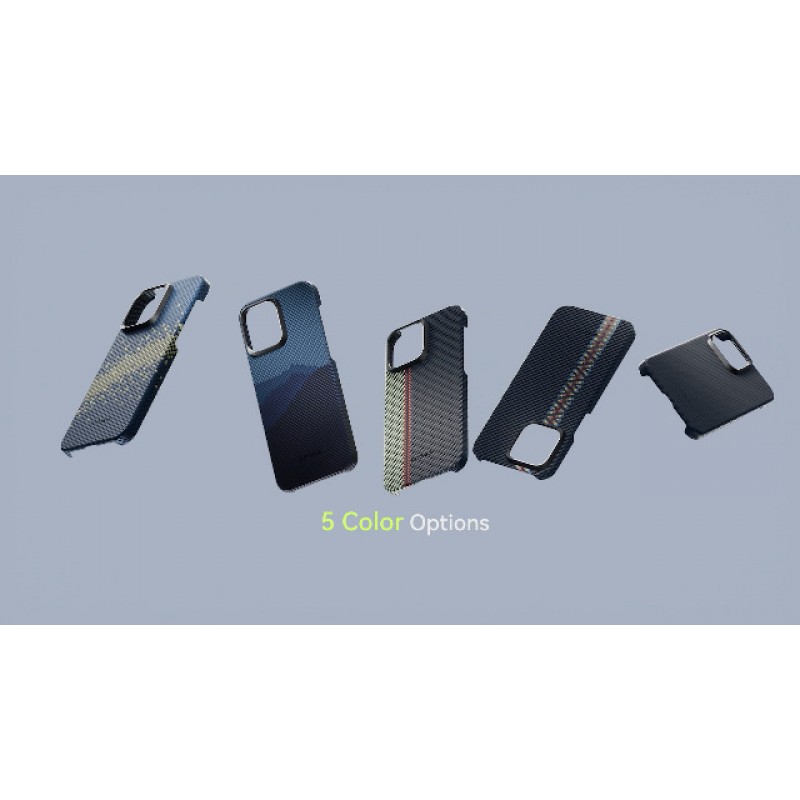 PITAKA Case for iPhone 15 MagSafe와 호환되는 슬림하고 가벼운 iPhone 15 케이스 케이스 없는 터치감의 6.1인치, 600D 아라미드 섬유 소재 [MagEZ Case 4 - 블랙/그레이(트윌)]