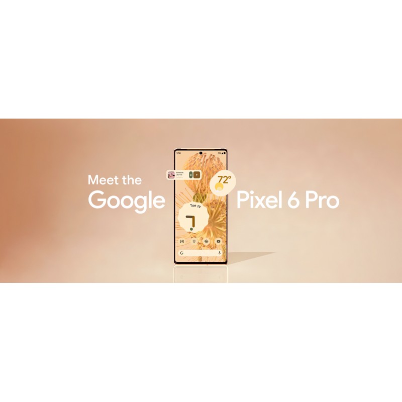 Google Pixel 6 Pro - 5G Android 휴대전화 - 고급 픽셀 카메라와 망원 렌즈가 탑재된 언락 스마트폰 - 128GB - Sorta Sunny