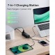 Baseus 충전 스테이션 100W, 7포트 USB C 충전기 전원 스트립 서지 보호기, AC 3개, USB-C 2개, USB-A 포트 2개, 5피트 코드, 노트북, MacBook, iPhone, 여행, 업무용 고속 충전 데스크탑 충전기