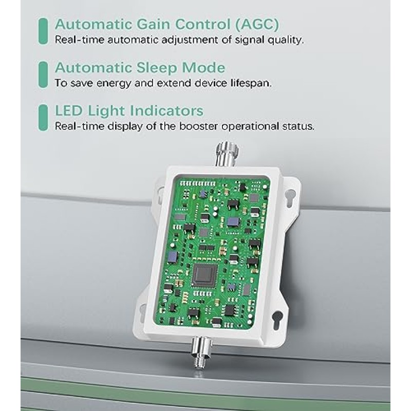 AT&T 휴대폰 신호 부스터 가정용 셀 신호 부스터 | 대역 12/17에서 4G LTE 5G 데이터 및 음성 신호 강화 | 셀룰러 신호 중계기 증폭기 | 최대 2,500평방피트 | T모바일 휴대폰 부스터
