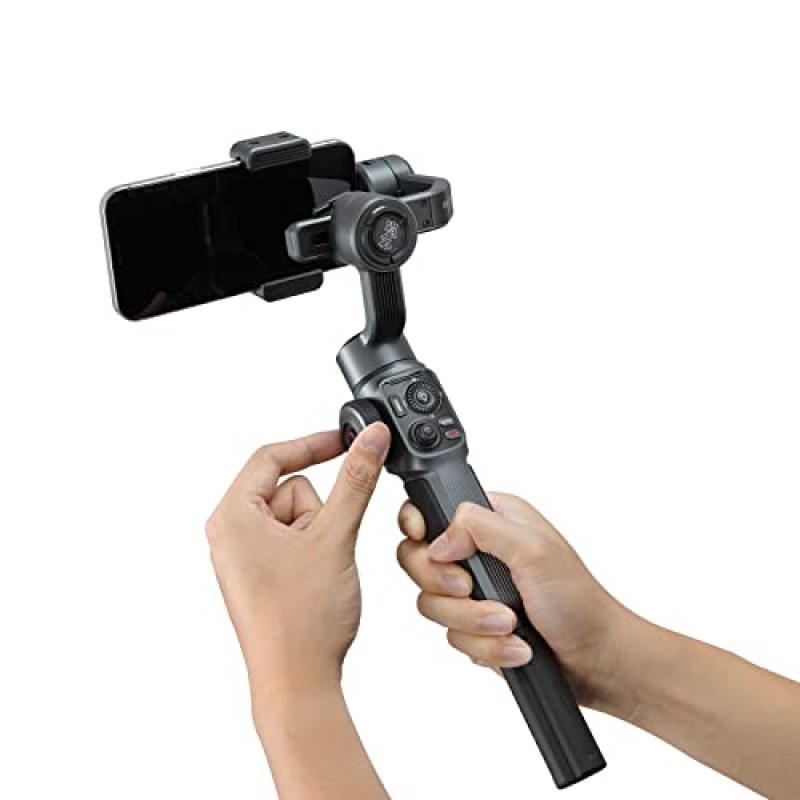 Zhiyun Smooth 5 Professional Gimbal Stabilizer for iPhone 14 Pro Max Plus Mini 13 12 11 XS X XR 8 안드로이드 스마트폰 휴대폰 3축 핸드헬드 짐블(얼굴 추적 포함) 모션 타임랩스 POV FiLMiC Pro