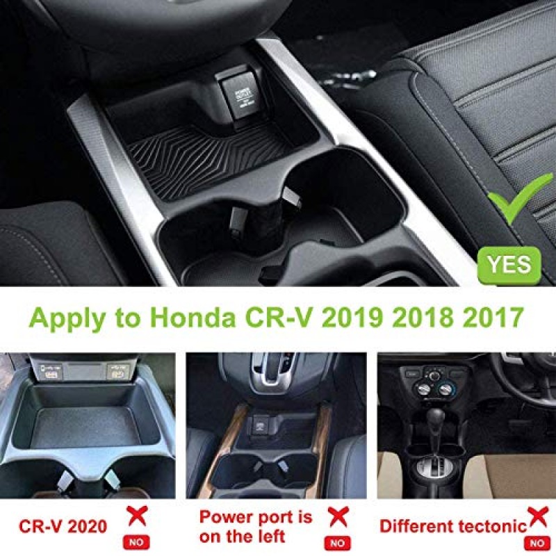 혼다 CRV 2019 2018 2017 차량용 충전 충전기용 CarQiWireless 무선 충전기, CR-V 인테리어 액세서리용 휴대폰 무선 충전 패드 매트가 포함된 센터 콘솔 홀더 보관함