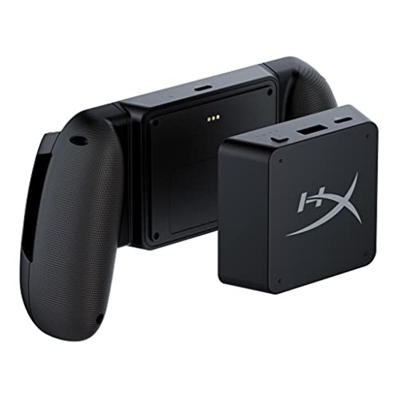 HyperX ChargePlay 클러치 – 휴대폰용 Qi 인증 무선 충전 컨트롤러 그립, 분리형 배터리 팩, Qi 지원 Android 및 iPhone 장치와 호환 가능, USB 충전 옵션