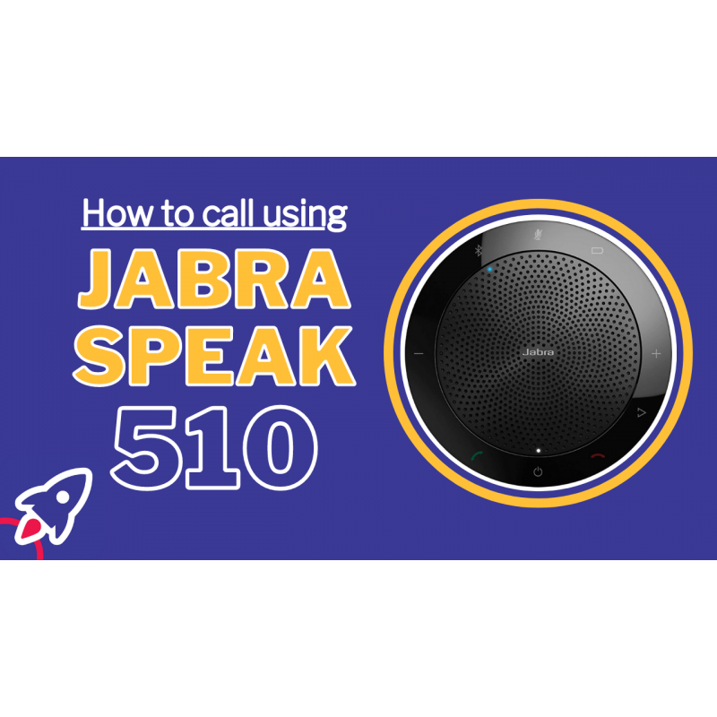 Jabra Speak 510 UC 소프트폰 및 휴대폰용 무선 Bluetooth 스피커 – 손쉬운 설정, 뛰어난 음질로 어디서나 회의를 개최할 수 있는 휴대용 스피커