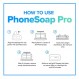 PhoneSoap Pro UV 스마트폰 소독제 및 범용 휴대폰 충전기 박스 | 특허를 받았으며 임상적으로 입증된 360도 UV-C 소독 | 모든 휴대폰 소독 및 충전(민트)