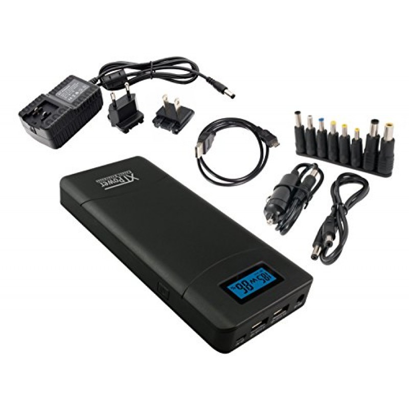 XTPower XT-20000QC3 PowerBank 20100mAh 최신 DC/USB 배터리 - 5V USB 포함 Quick Charge 3.0 - 노트북, 태블릿, 삼성, iPhone 등을 위한 DC 12V~24V!