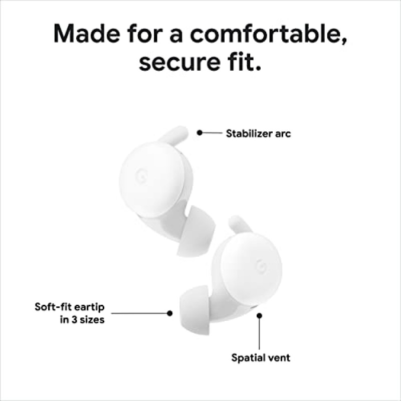 Google Pixel Buds A-시리즈 - 무선 이어폰 - 블루투스 헤드폰 - 차콜