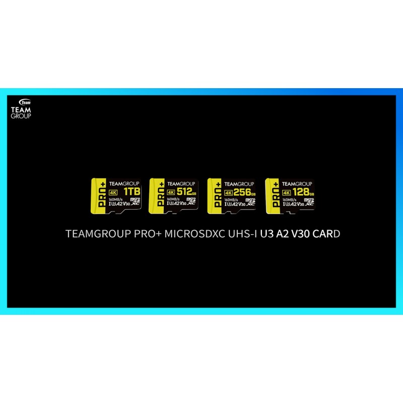 TEAMGROUP A2 Pro Plus 카드 256GB x 5팩 Micro SDXC UHS-I U3 A2 V30, Nintendo 스위치, 게임 장치, 태블릿, 스마트폰, 4K 촬영용 R/W 최대 160/110MB/s, 어댑터 TPPMSDX128GIA2V3003 포함