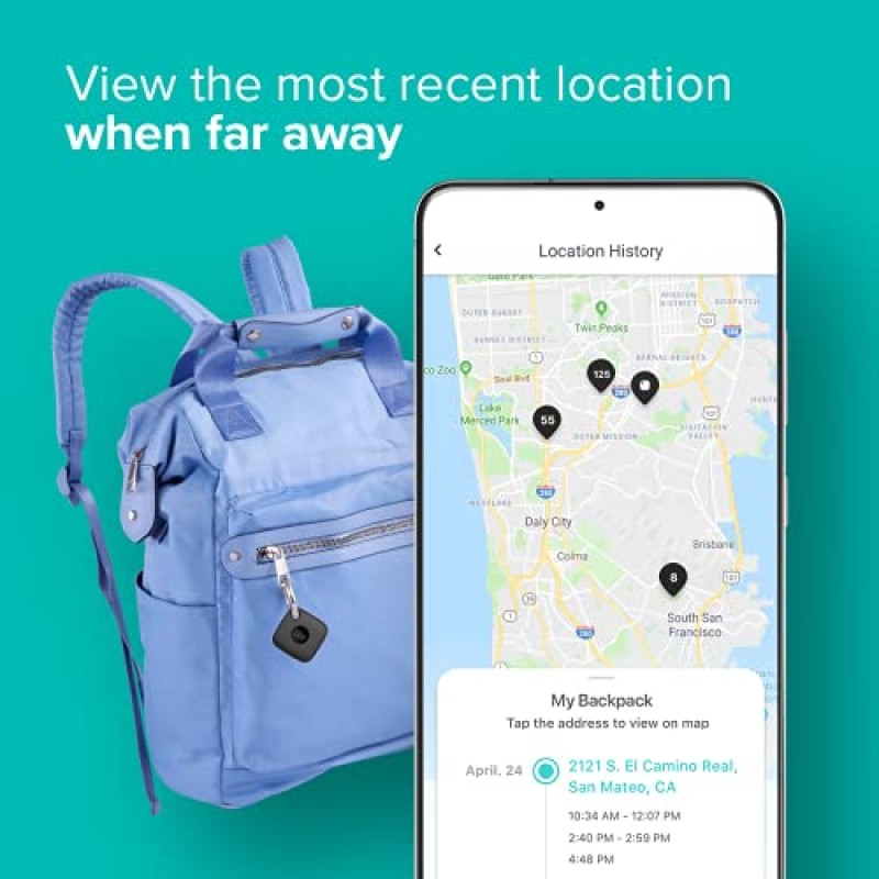 타일메이트 2팩. 열쇠, 가방 등을 위한 Bluetooth 추적기, 열쇠 찾기 및 품목 찾기; 최대 250피트 범위. 방수. 전화 찾기. iOS 및 안드로이드 호환.