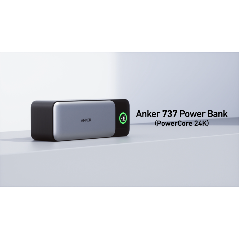 Anker 파워 뱅크, 140W 출력의 24K 3포트 휴대용 충전기, 스마트 디지털 디스플레이, iPhone 15/15 Plus/15 Pro/15 Pro Max, iPhone 14/13 시리즈, Samsung, MacBook, Dell, AirPods와 호환 가능