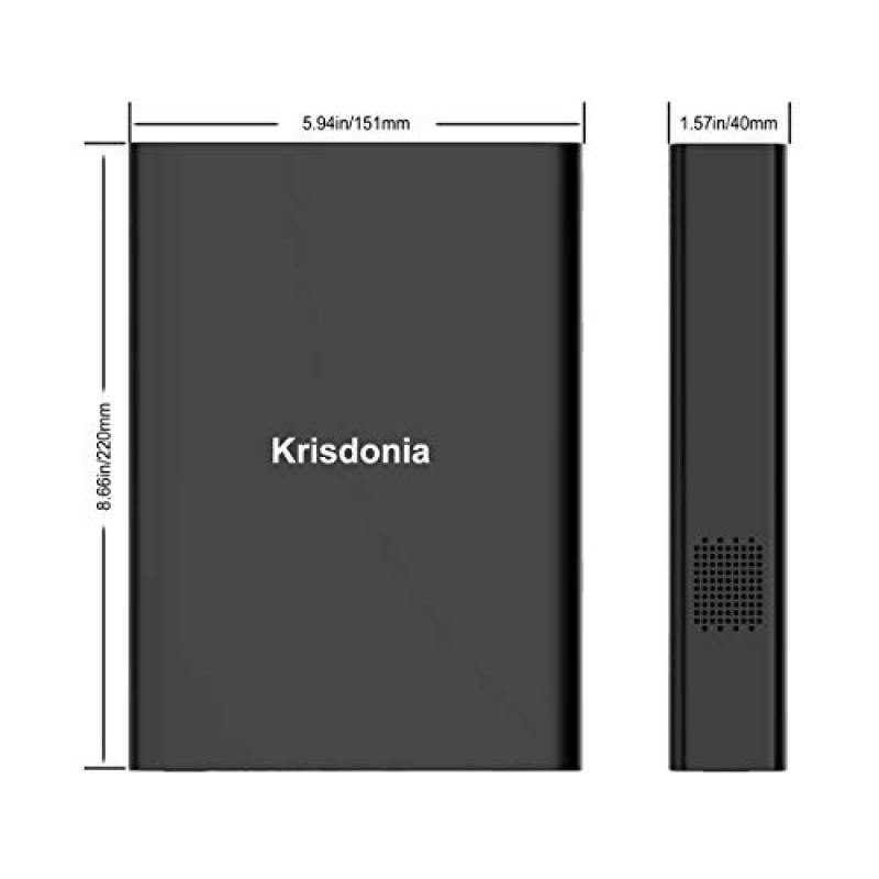 Krisdonia AC 콘센트 휴대용 충전기 60000mAh 110V/130W 노트북 전원 은행, AC 콘센트 포함, 노트북, CPAP, 드론, 프로젝터, 스마트폰 및 기타용 USB QC 3.0 및 Type-C 2개