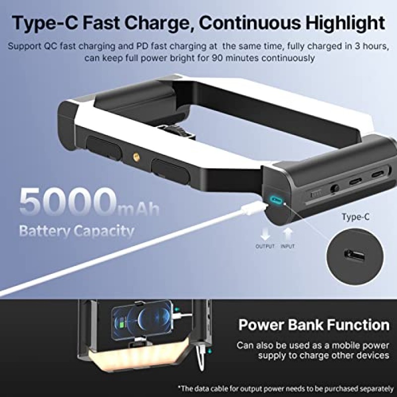 ULANZI 스마트폰 비디오 리그(비디오 메이커용 조명 및 원격 제어 포함) 촬영 제작자 비디오 그래퍼, U-Rig 라이트 휴대용 사각 링 라이트 전화 비디오 제작 안정기 그립 케이지(콜드 슈 마운트 포함)