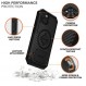 Rokform - iPhone 13 케이스, 러기드 시리즈, 듀얼 자석 플러스 MagSafe 호환, 자기 보호 Apple Gear, RokLock 트위스트 잠금 기능이 있는 iPhone 커버, 낙하 테스트를 거친 아머(검은색)