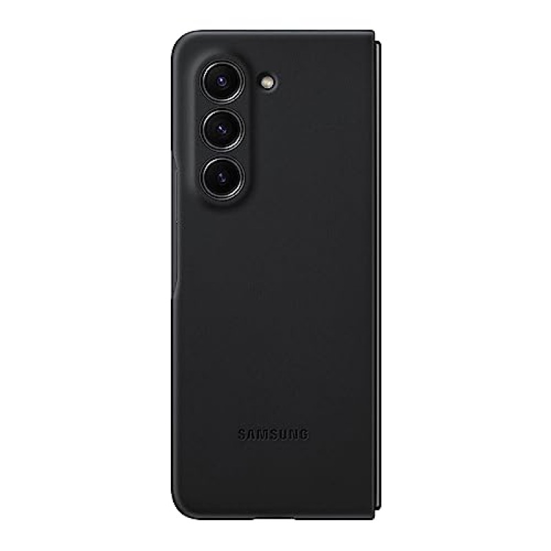 SAMSUNG Galaxy Z Fold5 에코 가죽 휴대폰 케이스, 현대적인 디자인의 프리미엄 보호 커버, 꼭 맞는 핏, 부드러운 내부 라이닝, 미국 버전, EF-VF946PBEGUS, 그래파이트