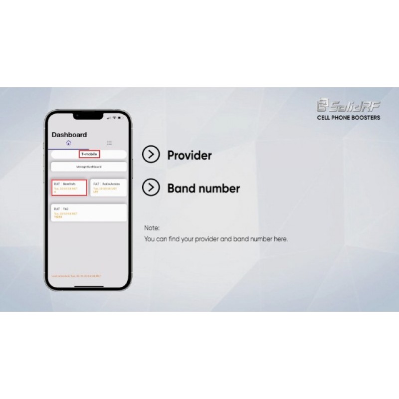가정용 SolidRF 휴대폰 부스터, 밴드 12/13/5/2/25/4, Boost 5G 4G LTE 모든 미국 통신업체와 호환 가능, 최대 3,000평방피트 휴대폰 신호 부스터, FCC 승인