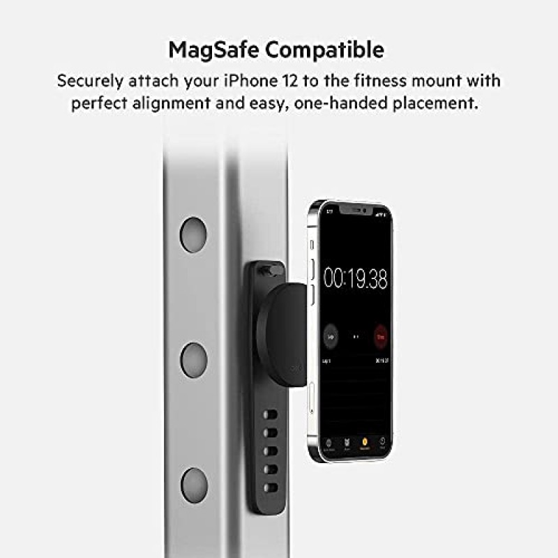 체육관 장비용 MagSafe와 호환되는 Belkin 피트니스 마운트, 자기 휴대폰 마운트, 핸들바 스트랩 및 iPhone 13, 12, Pro, Pro Max, Mini용 MagSafe 자동차 통풍구 마운트 PRO 휴대폰 홀더