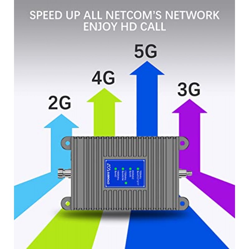 실외/실내 안테나가 있는 가정용 5,000제곱피트용 셀 신호 부스터 - Verizon AT&T T-Mobile 및 모든 미국 통신업체 FCC 승인을 위한 5G 4G LTE 3G 음성 및 데이터를 향상시키는 휴대폰 신호 부스터