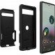 OtterBox Google Pixel 6A 통근자 시리즈 케이스 - 블랙, 슬림하고 튼튼하며 주머니에 휴대 가능, 포트 보호 기능 포함