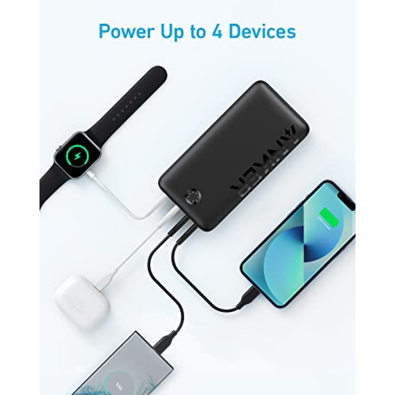 Anker 휴대용 충전기, 보조베터리, USB-C 고속 충전 기능이 있는 40K 30W 배터리 팩, MacBook, iPhone iPhone 15/15 Plus/15 Pro/15 Pro Max, iPhone14/13/12 시리즈, Samsung Galaxy, iPad 및 더