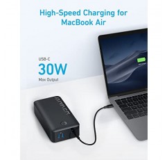 Anker 휴대용 충전기, 보조베터리, USB-C 고속 충전 기능이 있는 40K 30W 배터리 팩, MacBook, iPhone iPhone 15/15 Plus/15 Pro/15 Pro Max, iPhone14/13/12 시리즈, Samsung Galaxy, iPad 및 더