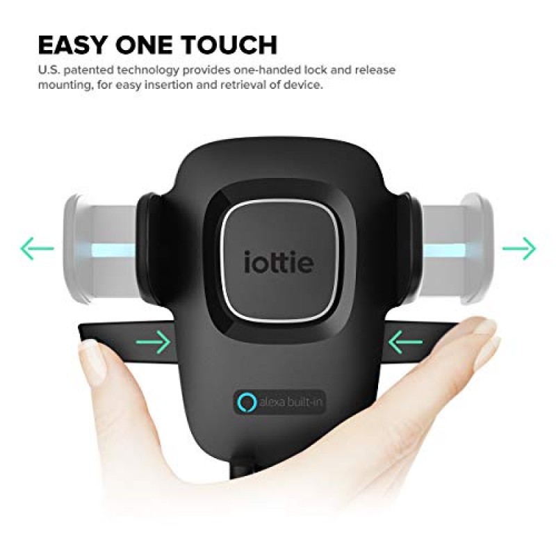 iOttie Easy One Touch Connect Pro(신제품) - 2세대 - 차량용 핸즈프리 Alexa - iOS 및 Android용 Alexa가 내장된 차량용 마운트 휴대폰 홀더, MFi 인증, 범용