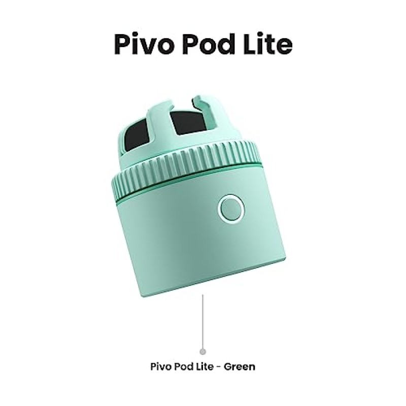 Pivo Pod Lite 피트니스 추적 휴대폰 홀더, 자동 360° 회전, 셀카, 핸즈프리 비디오 녹화 - 녹색