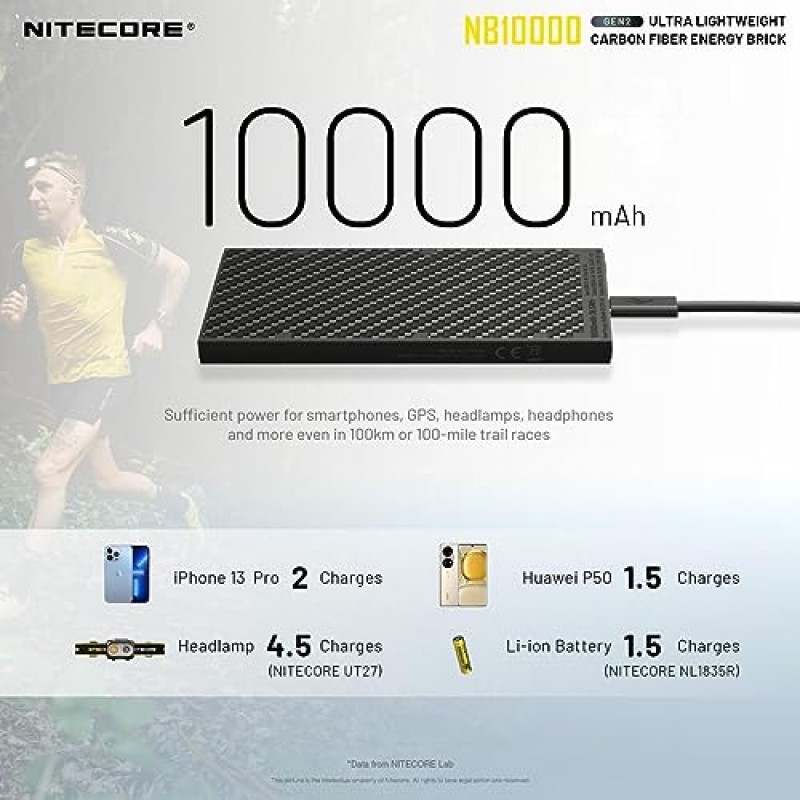 NItrecore NB10000mAh Gen 2 휴대용 휴대폰 충전기