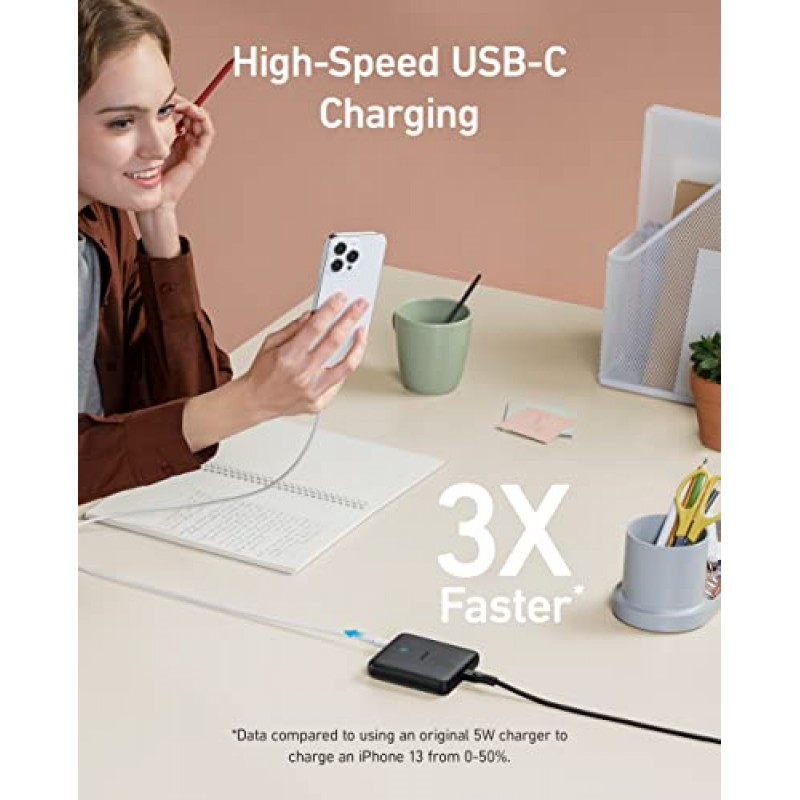 Anker USB C 충전기, 543(65W II), PIQ 3.0 및 GaN 4포트 슬림형 고속 벽면 충전기, 듀얼 USB C 포트(최대 45W) 포함, MacBook, 노트북, iPad Pro, iPhone 등용