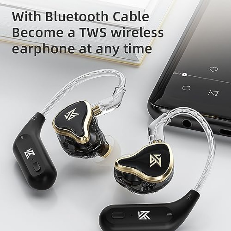 CCA KZ ZAS 이어폰 모니터 헤드폰 16개 유닛 7BA 1DD 하이브리드 드라이버 HiFi IEM 이어폰 음악가 가수를 위한 높은 선명도 유선 이어버드 오디오파일 Dj 드러머