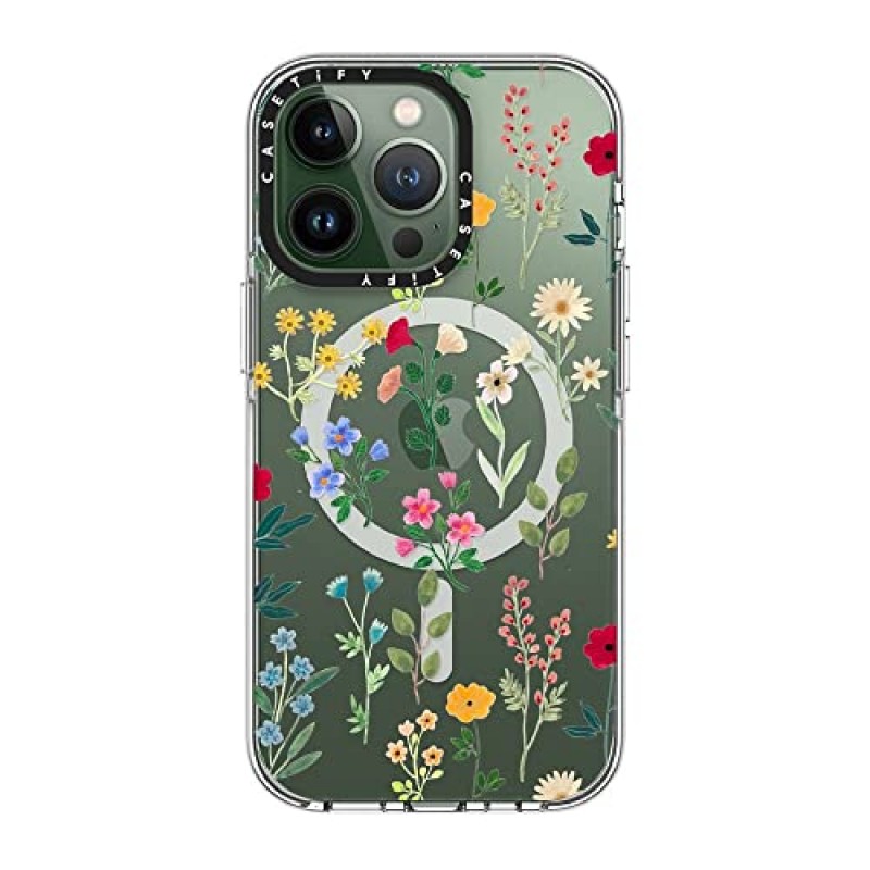 CASETiFY iPhone 13 Pro 투명 케이스 [변색 없음 / 6.6ft 낙하 방지/Magsafe 호환] - Spring Botanicals 2