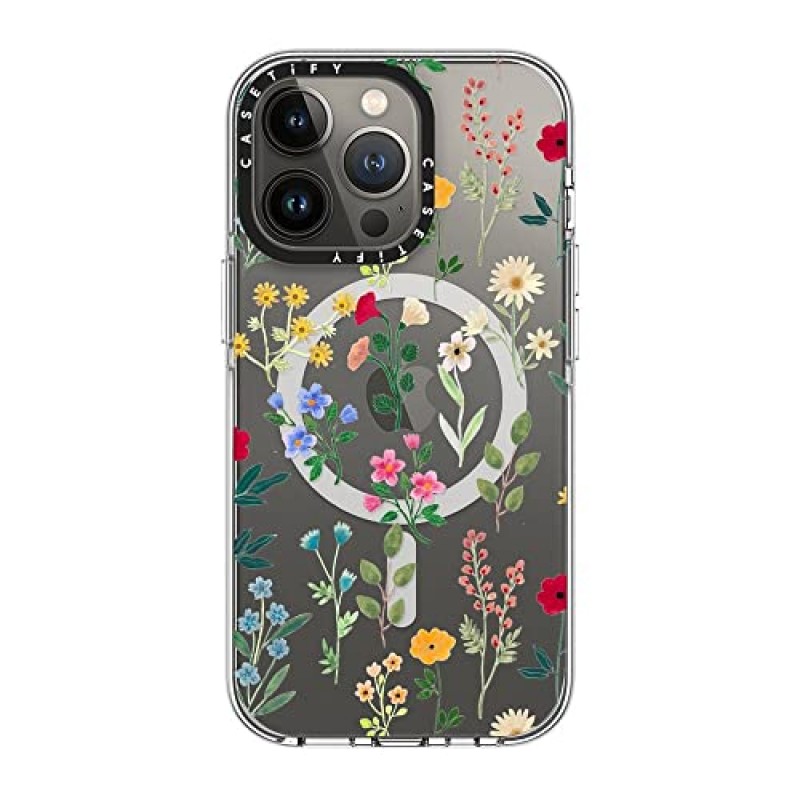 CASETiFY iPhone 13 Pro 투명 케이스 [변색 없음 / 6.6ft 낙하 방지/Magsafe 호환] - Spring Botanicals 2