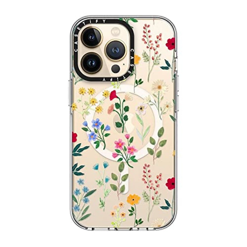 CASETiFY iPhone 13 Pro 투명 케이스 [변색 없음 / 6.6ft 낙하 방지/Magsafe 호환] - Spring Botanicals 2