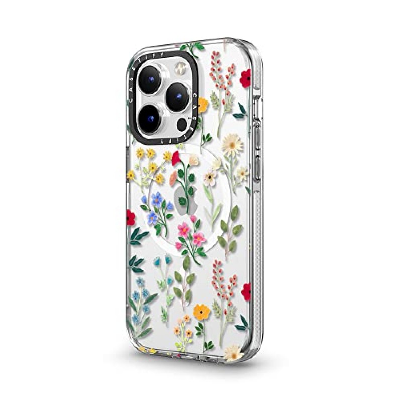 CASETiFY iPhone 13 Pro 투명 케이스 [변색 없음 / 6.6ft 낙하 방지/Magsafe 호환] - Spring Botanicals 2