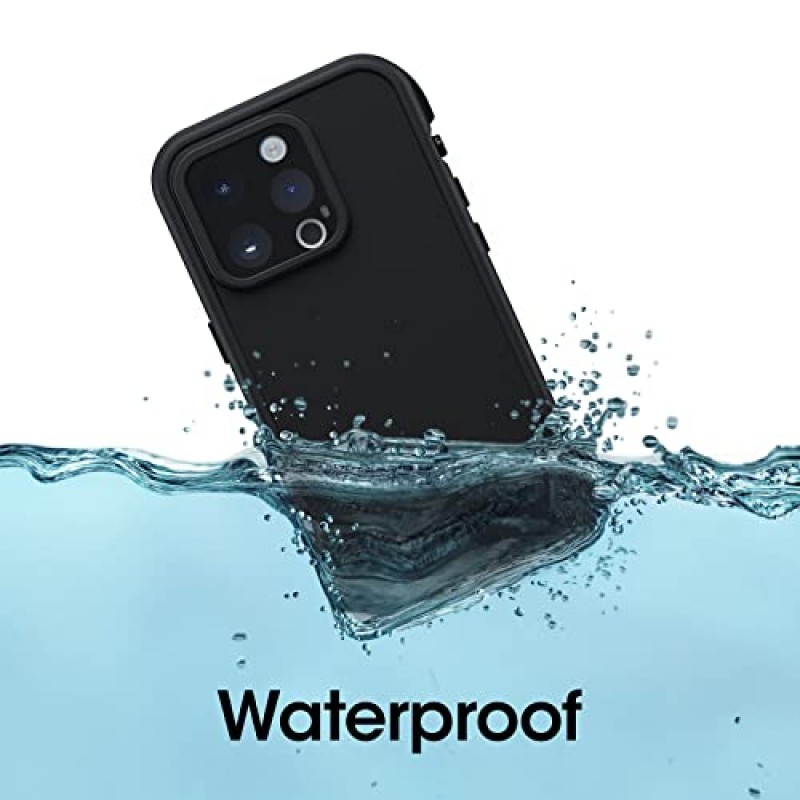 iPhone 14 Pro용 OtterBox FRE 시리즈 방수 케이스(MagSafe 포함)(LifeProof 디자인)(전용) - 블랙