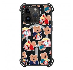 CASETiFY 바운스 iPhone 14 Pro 케이스 [6X 군용 등급 낙하 테스트 완료 / 21.3ft 낙하 방지/Magsafe와 호환] - 스낵바 어택 - 트리플 블랙