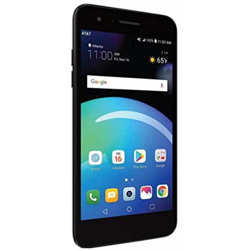 LG Phoenix 4 AT&T 선불 스마트폰 16GB, 4G LTE, Android 7.1 OS, 8MP + 5MP 카메라 - 블랙(리뉴얼)