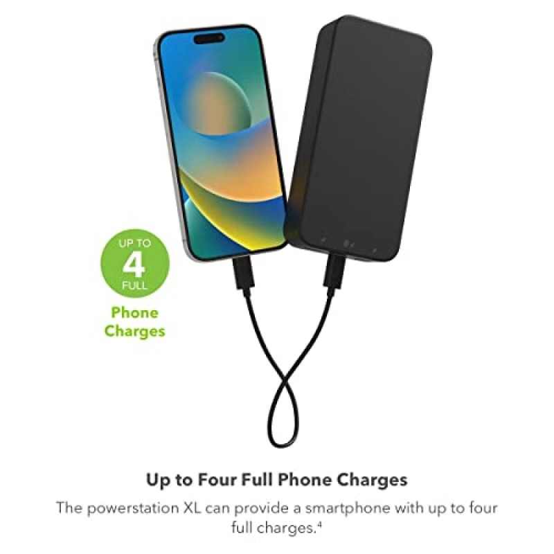 mophie Powerstation XL 보조베터리 2023-20,000 mAh 대형 내장 배터리 및 Snap+ Juice Pack Mini - 5000 mAh 내장 배터리가 포함된 무선 휴대용 마그네틱 충전기, 블랙